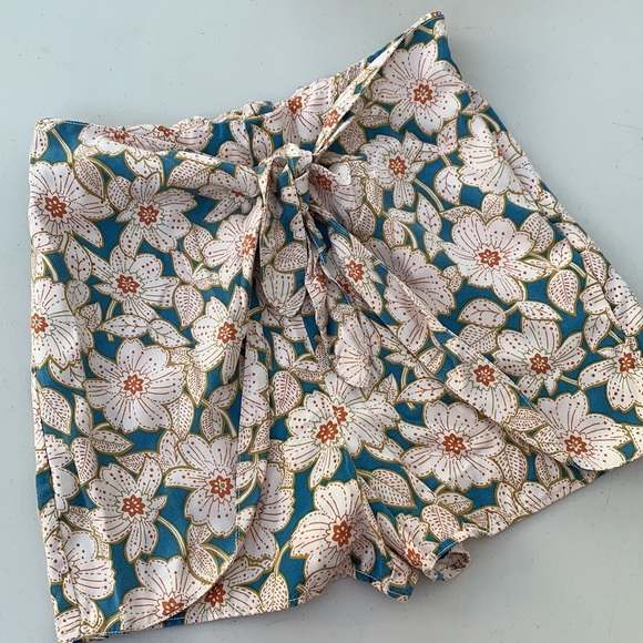 Anthropologie Georgine Floral Tie Shorts - Picture 4 of 8